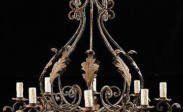 Iron chandelier antique