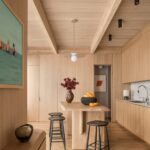 Kitchen with wooden floor