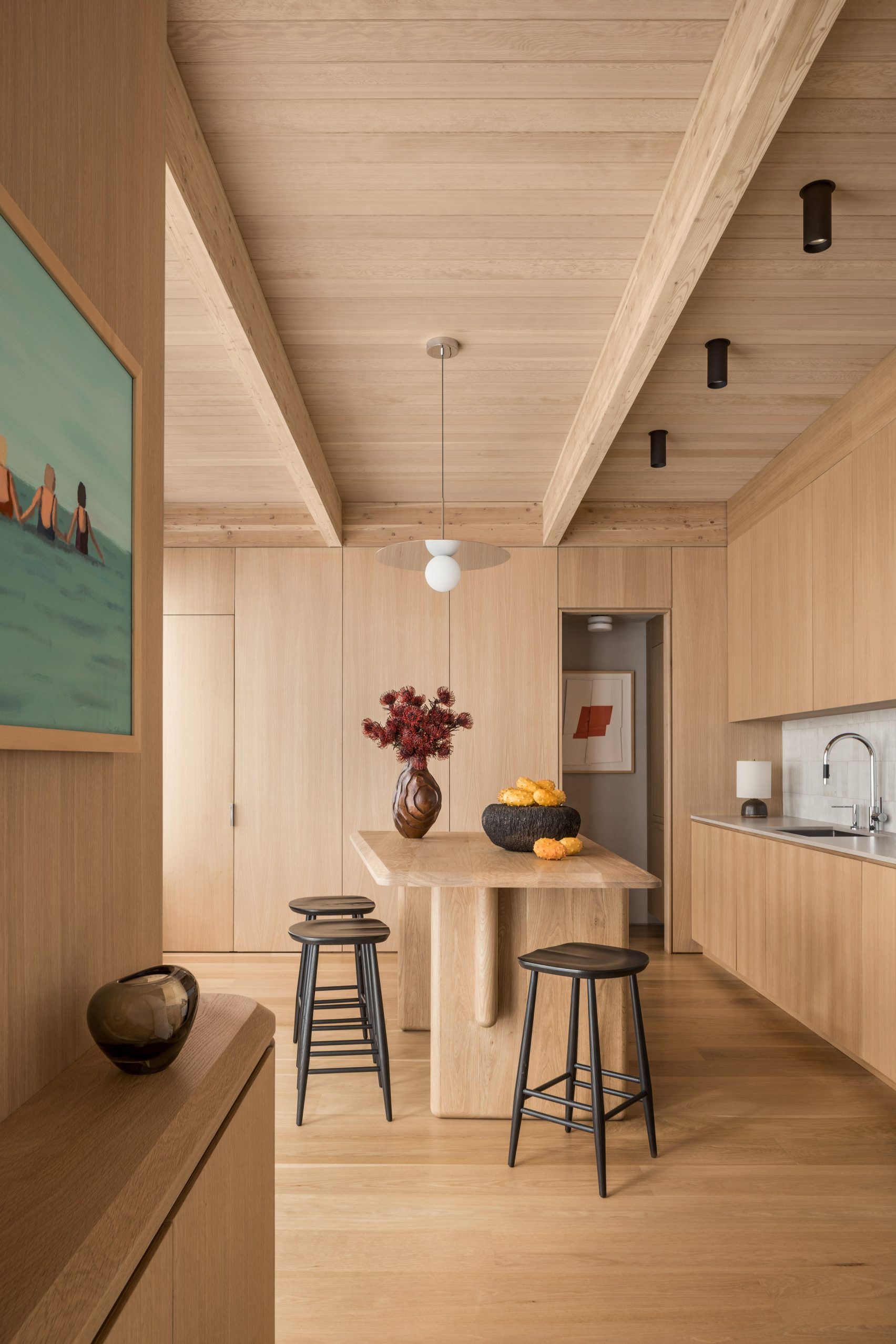 Kitchen with wooden floor – A warm and inviting space