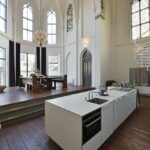 Kitchen with wooden floor