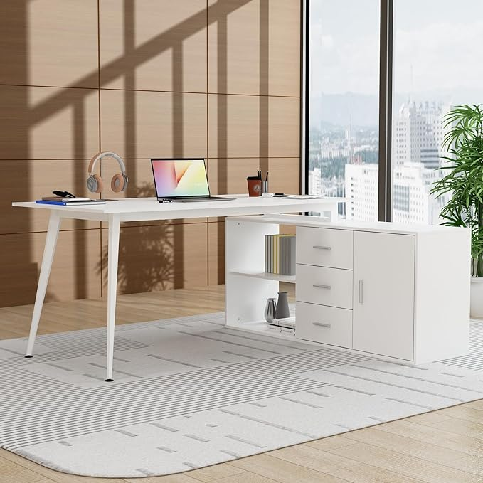 L Shaped Computer Desk “Maximize Your Workspace with a Versatile Corner Desk Option”