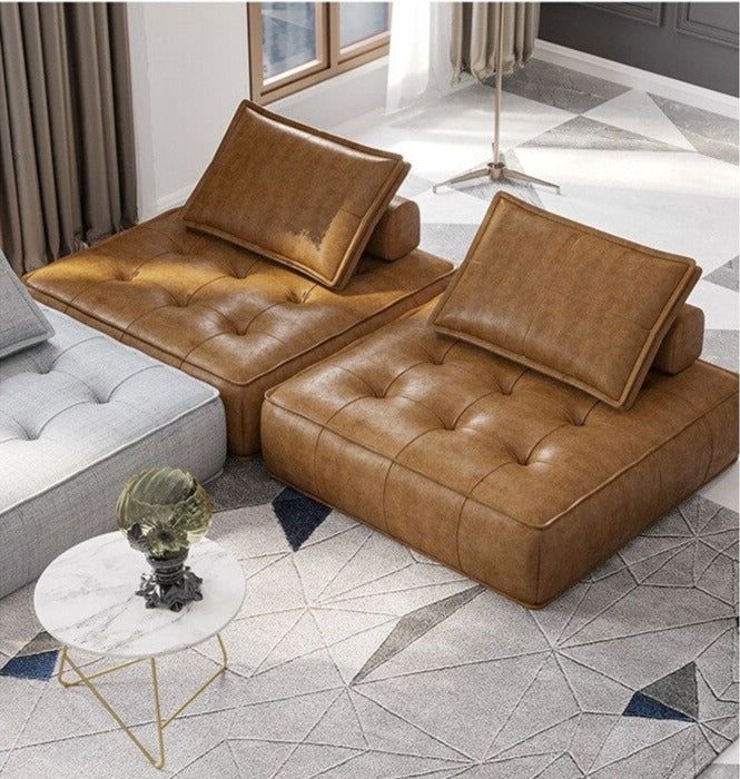 Leather Corner Sofa Elegant and Classy Corner Couch in Luxurious Leather Fabric