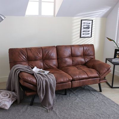 Leather Futon Sofa Bed