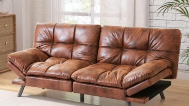 Leather Futon Sofa Bed