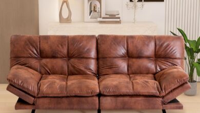 Leather Futon Sofa Bed