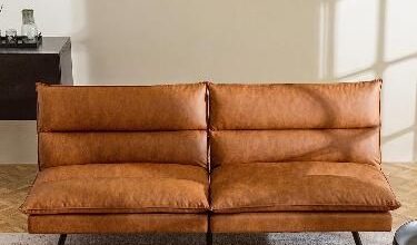 Leather Futon Sofa Bed