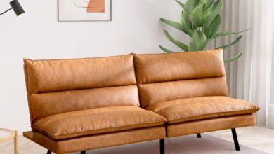 Leather Futon Sofa Bed