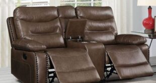 Leather Reclining Loveseat