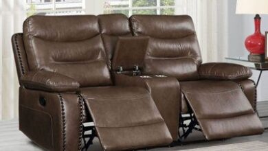 Leather Reclining Loveseat