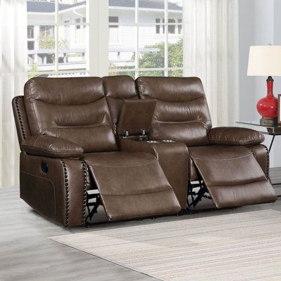 Leather Reclining Loveseat