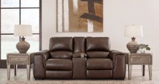 Leather Reclining Loveseat