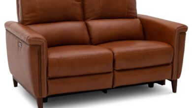 Leather Reclining Loveseat
