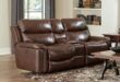 Leather Reclining Loveseat