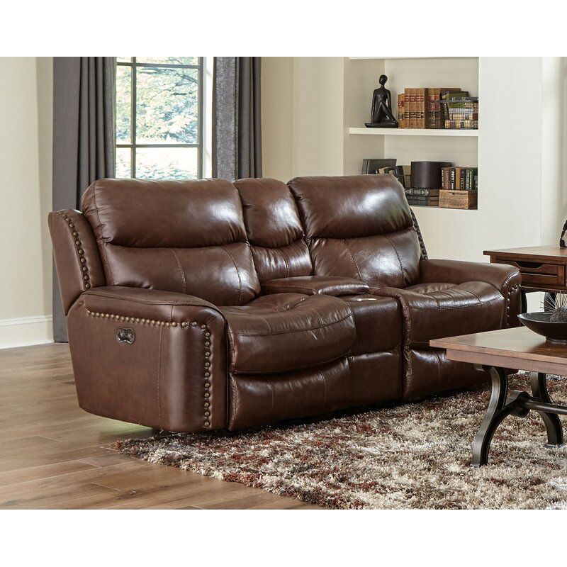 Leather Reclining Loveseat