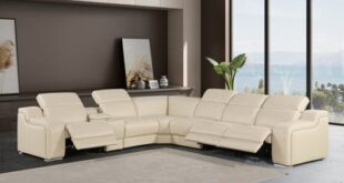 Leather Sectional Recliner Sofa