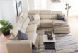 Leather Sectional Recliner Sofa