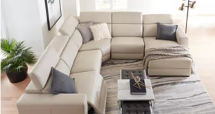 Leather Sectional Recliner Sofa