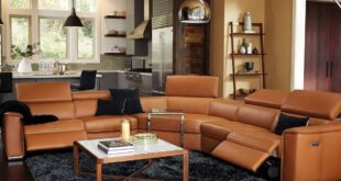 Leather Sectional Recliner Sofa