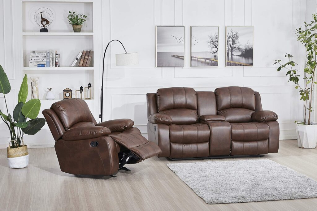 Leather Sofa And Loveseat Set