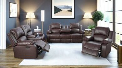 Leather Sofa And Loveseat Set
