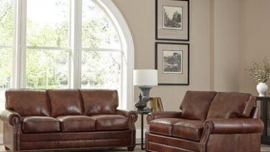 Leather Sofa And Loveseat Set
