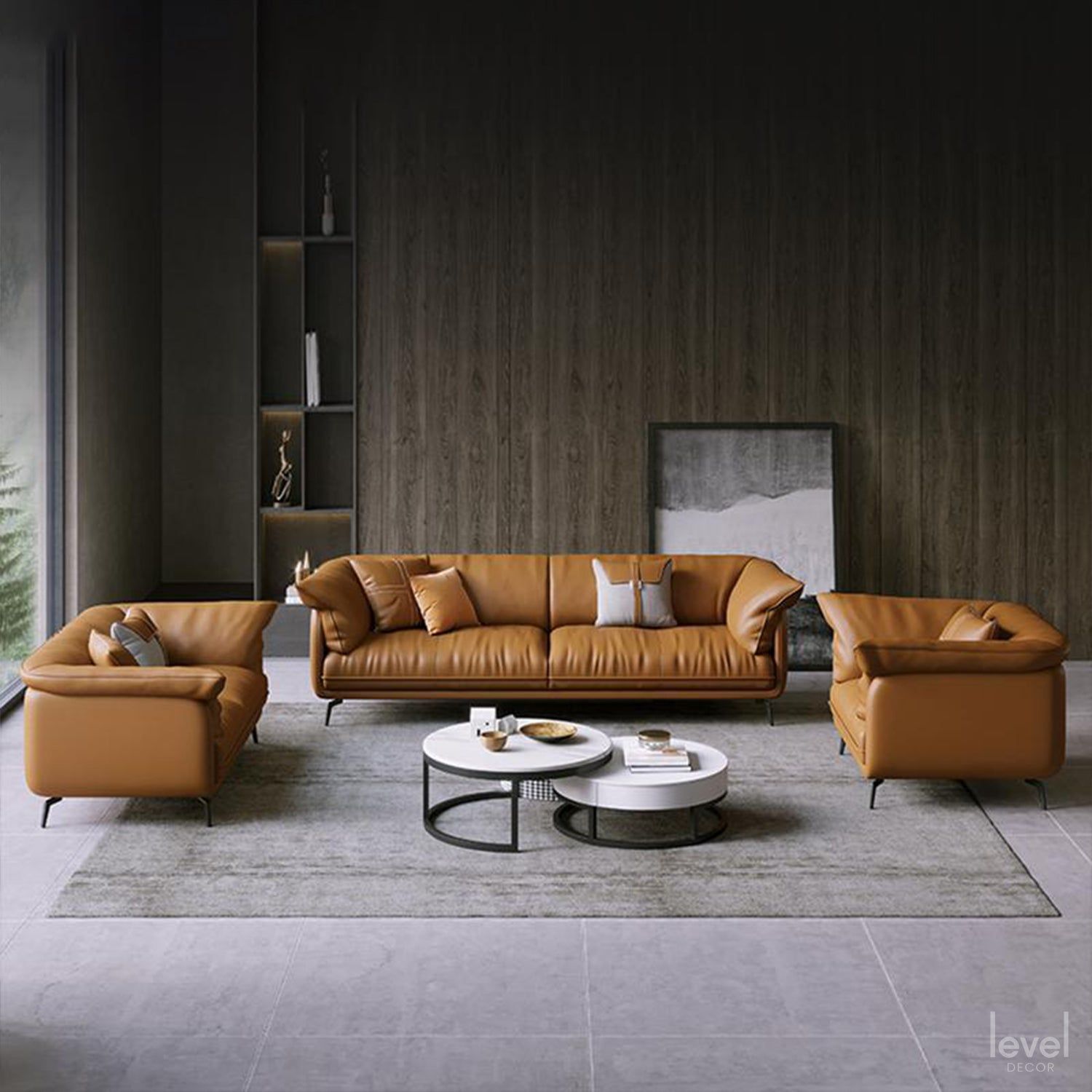 Leather Sofa Set Luxurious and Stylish Living Room Furniture Option