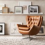 Leather Swivel Armchair