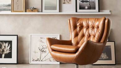 Leather Swivel Armchair