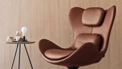 Leather Swivel Armchair