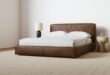 leather bed design