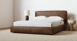 leather bed design