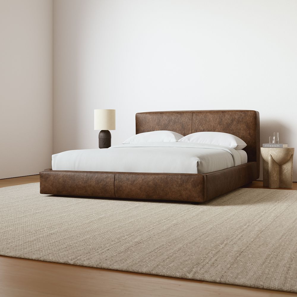 Leather bed design where luxury meets comfort