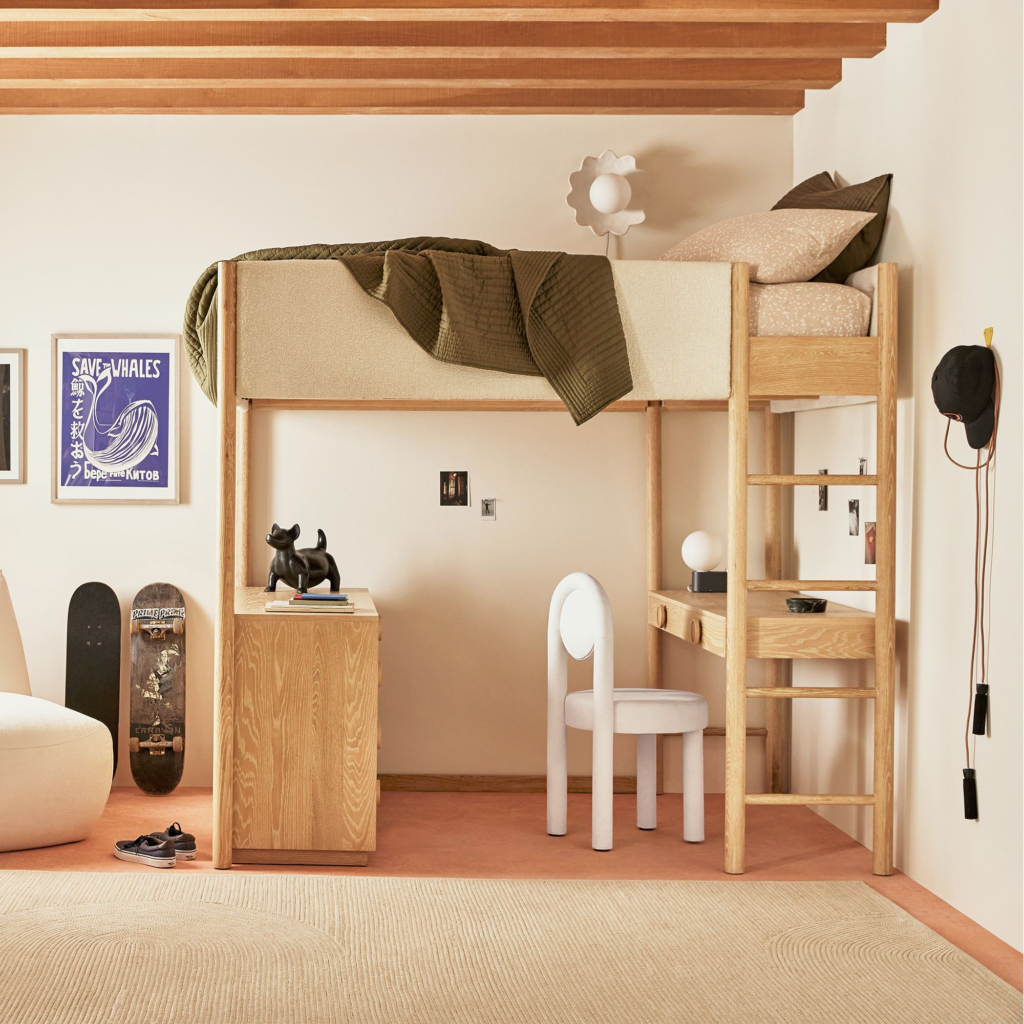 Loft beds with desk