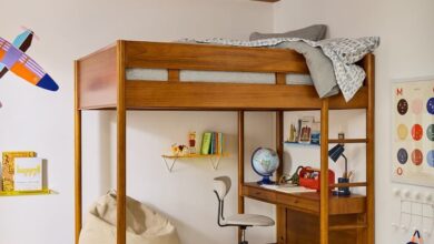Loft beds with desk
