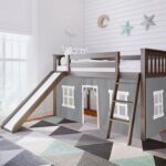 Loft beds with slide and ladder