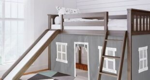 Loft beds with slide and ladder