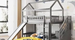 Loft beds with slide and ladder