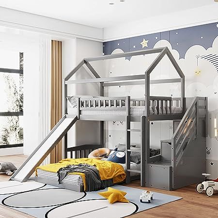 Loft beds with slide and ladder a fun and functional solution for kids’ bedrooms