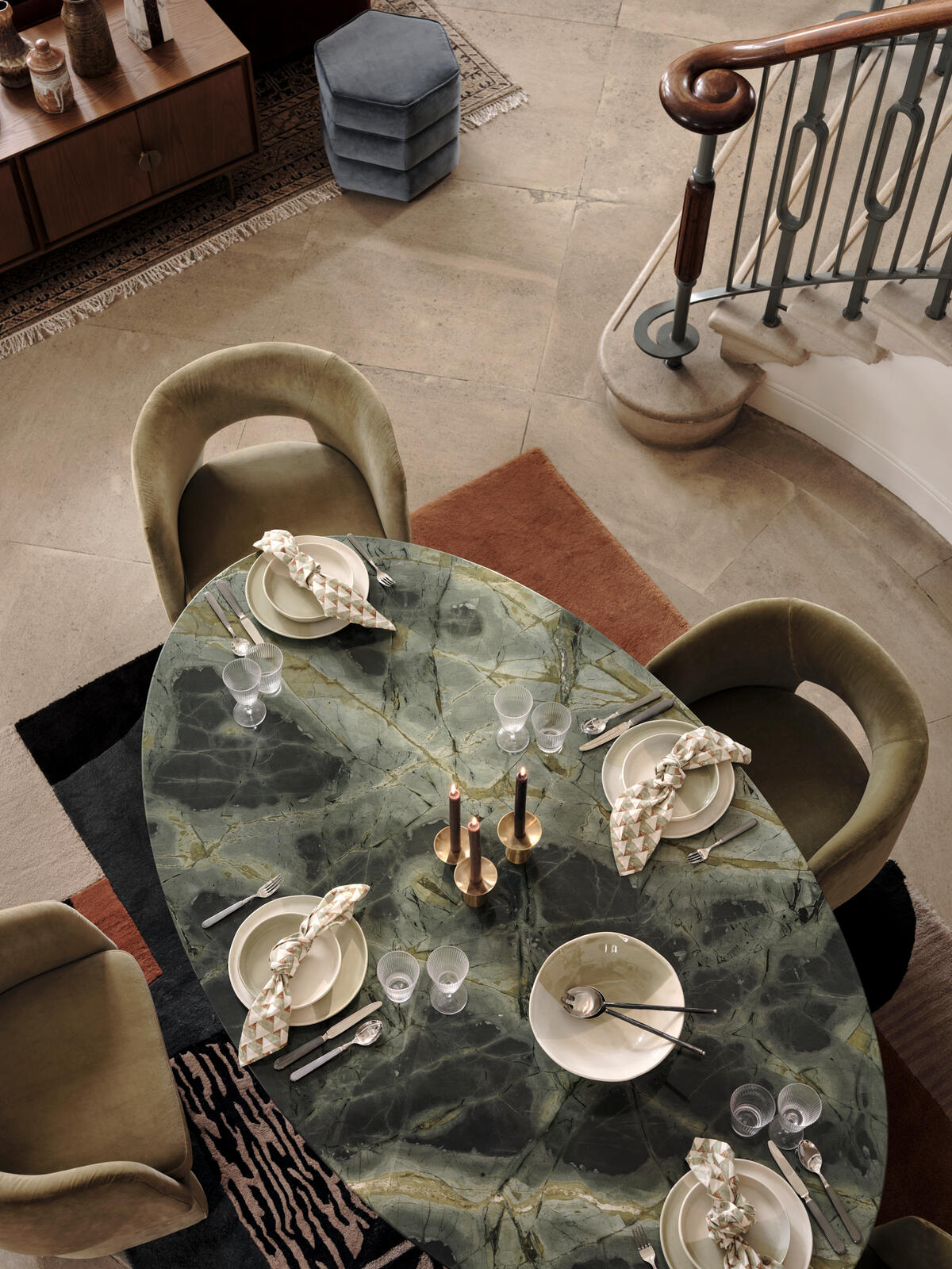 Marble Table Elegant Dining Furniture crafted from luxurious natural stone