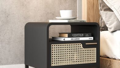 Metal bedside tables