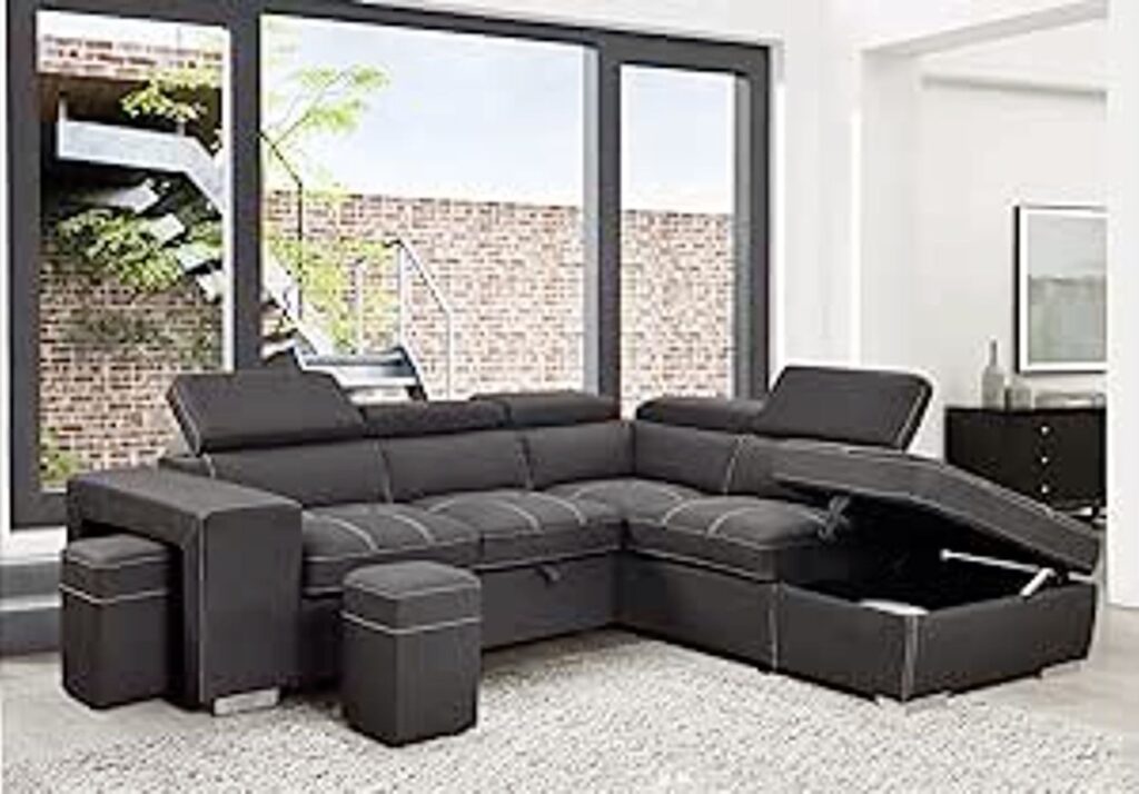 Microfiber Sectional Sleeper Sofa