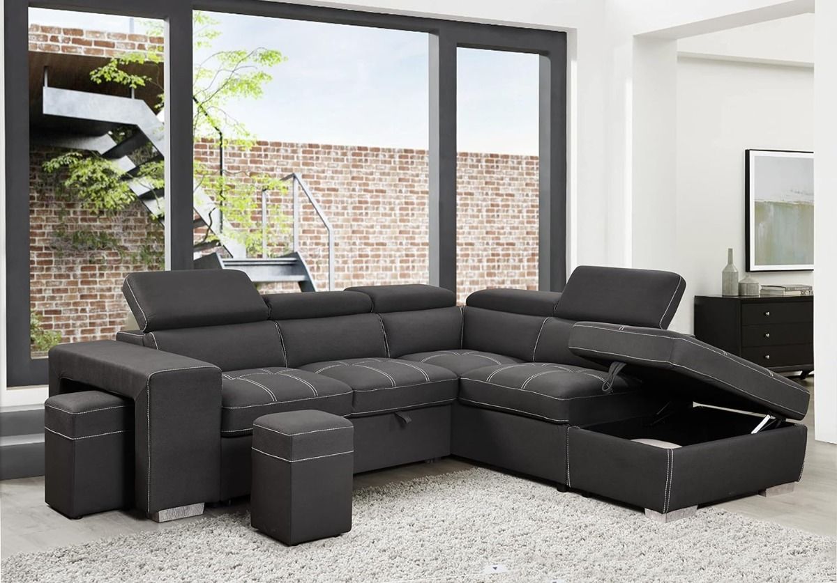 Microfiber Sectional Sleeper Sofa Versatile Comfort for Any Space