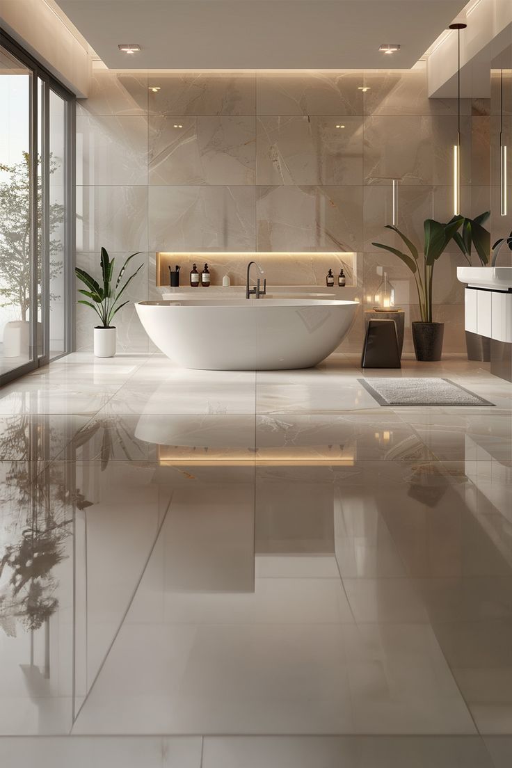 Modern Bathroom | Marble & Neutral aesthetic | Home Decor Inspo  Modern Bathroom Marble & Neutral Aesthetic Home Decor Inspo