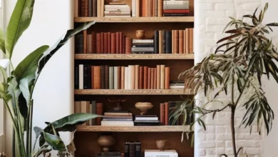 Modern Corner Bookshelf