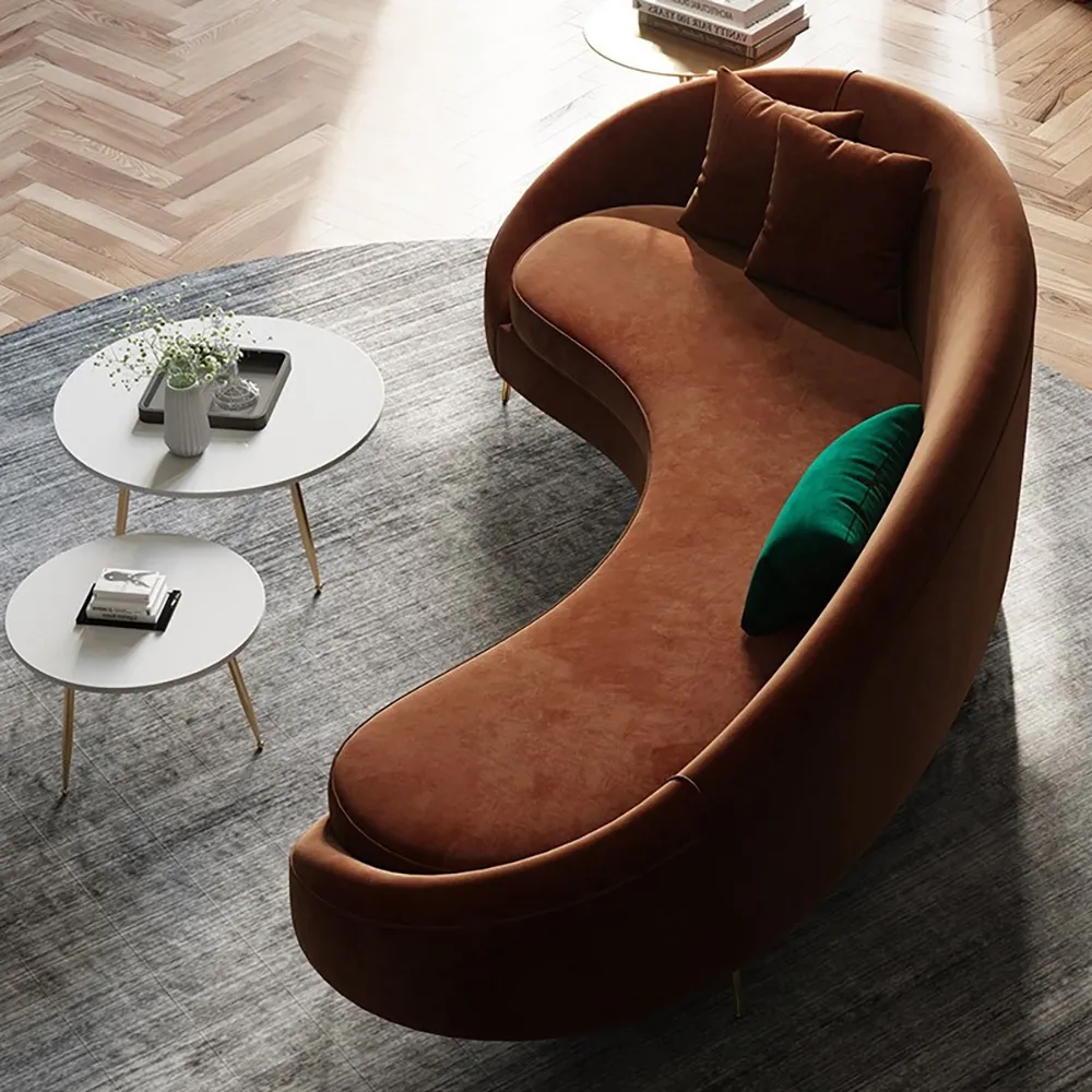 Modern Curved Sofa A Sleek and Futuristic Addition to Your Living Room