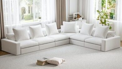 Modern White Living Room Furniture Sets