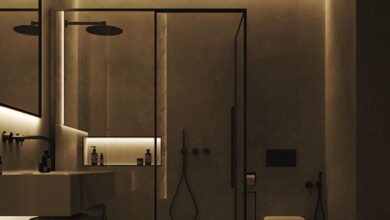 Modern bathroom lighting