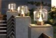 Modern chandelier outdoors