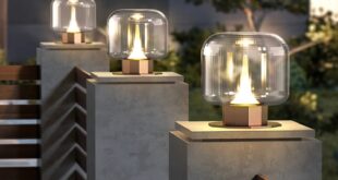 Modern chandelier outdoors