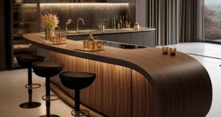 Modern kitchen with bar